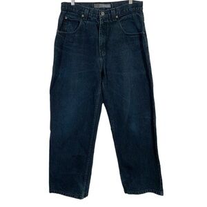 Vintage Anchor Blue Y2k Big Baggy Wide Leg Jeans Size 33